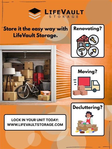 Big changed or just need more space? LifeVault Storage got you!