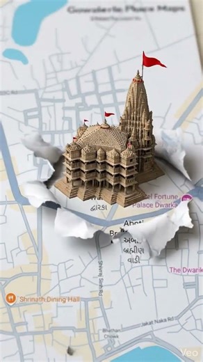 Amazing AI Map Animation | The journey to Dwarka | #ai #aivideo #1001.ai_official #viral