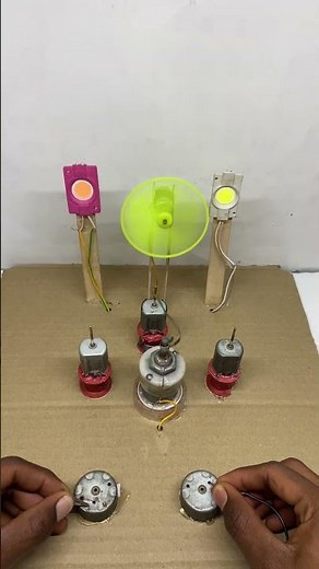 DC Motor Power Generation Experiment 🔥 | Amazing Science Project