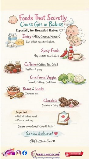 🍼 Foods That Secretly Cause Gas in Babies