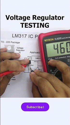 How to Voltage Regulator Testing Digital Multimeter #youtubeshort #shortvideo #lm317