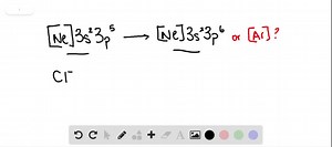 SOLVED:Chlorine The electron configuration of a chlorine atom is [Ne] 3 s^2 3 p^5 . When it gains an electron and becomes an ion, its electron configuration changes to [Ne]3s' 3 p^6 , or [Ar], the electron configuration for argon. Has the chlorine atom changed to an argon atom? Explain.