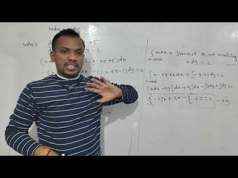 Engineering maths-2 Differential Equations Example of Non-Exact