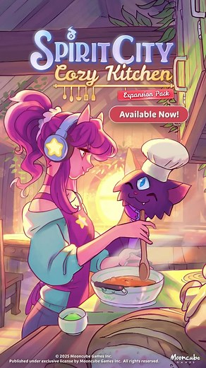 Spirit City on Instagram: "👨‍🍳Cozy Kitchen Expansion is now LIVE! 🥘 - Three New Spirits to Befriend - Nine Discoverable Spirit Variants - A Fully Customizable Kitchen - Expanded Spiritdex - New Avatar Items - New Kitchen Activities Available now on Steam! 🎵 Song: Blissed Out - Odem Medo 💿 Label: Homework Radio . . . . . #spiritcity #cozykitchen #cozygames #cozygamingcommunity #cozygames"