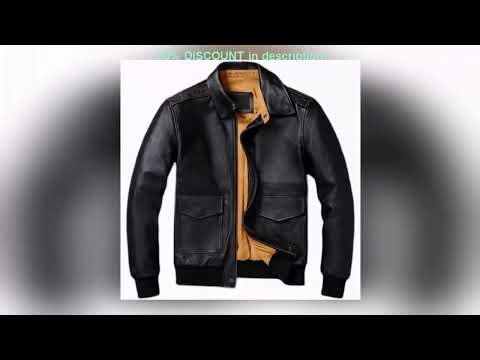 A must-have product! Men Leather Jacket Real Cowhide A2 Pilot Jacket Air Force Flight Jackets Men'