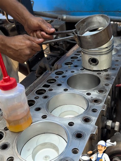 amazing piston installation #tiktokforyou #amazing #mechanic #viral #skills