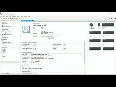 Import SQL file in MYSql using Workbench