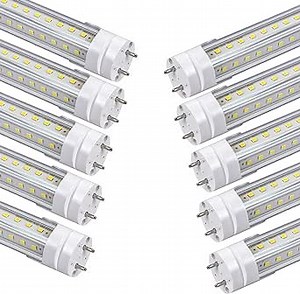 T8 LED Tube Lights 4ft,f40t12 Fluorescent Bulb Replacement,36W 3600lm,Daylight White 5000K,G13 4ft LED Bulbs,T12 Fluorescent Light Bulbs 48inch,Dual-Ended Power,Ballast Bypass,Pack of 10