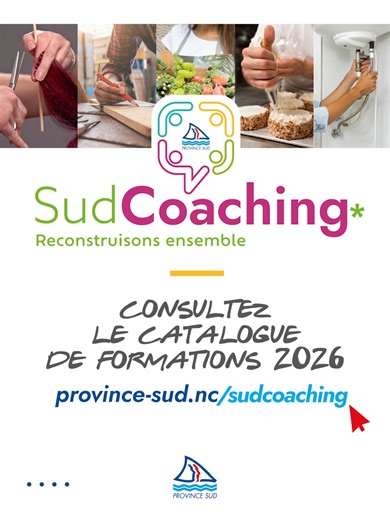 Vous êtes à la tête d’une TPE en province Sud ? SudCoaching vous concerne. C’est un accompagnement formateur sur-mesure. Objectifs : - valoriser vos compétences et vos performances - gagner en attractivité et compétitivité - pérenniser votre entreprise (TPE) Les formations : https://www.province-sud.nc/sudcoaching Retours d’expérience : https://www.youtube.com/playlist?list=PLGeyAk-idEcBJtE8dLzXI70JuC0UyypOU Bon à savoir : le dispositif SudCoaching s’appelait PRO’SUD jusqu’au 30 janvier 2026. #p