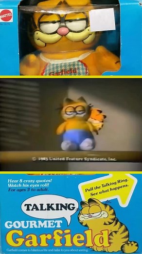 🔥 The Snarkiest Cat of the 80s! — Talking Garfield Pull-String Classics!🔥 He rolled his eyes, he cracked hilarious quotes, and he owned every room with pure Garfield attitude. This iconic Mattel Talking Garfield line brought Jim Davis’ grumpy legend to life with three different versions—each with its own jokes, charm, and classic Garfield expressions. From sarcastic one-liners to food-obsessed quips, these pull-string Garfields became must-have collectibles for every 80s kid. A true nostalgia 