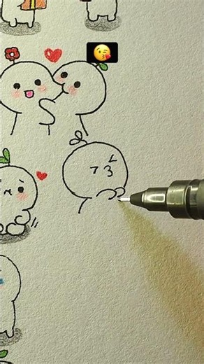 😘วาดง่าย#อิโมจิ #วาดรูปกัน #cute #drawing