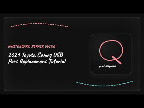 2021 Toyota Camry USB Port Replacement Tutorial