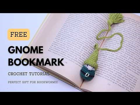 Quick & Easy Crochet Gnome Bookmark Free Amigurumi Pattern Tutorial