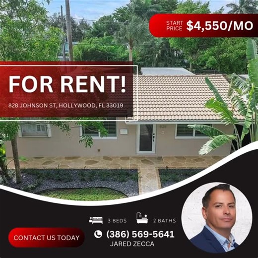 🚤 For Rent in Hollywood, FL! 📍 828 Johnson St, Hollywood Live your boater’s dream! Keep your boat right in your driveway — just steps away from the boat ramp for quick and easy access to the water. Enjoy the ultimate South Florida lifestyle surrounded by sunshine, convenience, and coastal charm. Plus, exciting changes are happening nearby — the Hollywood Golf Course is being beautifully redone just down the street! Perfect for those who love both the water and the fairway. ⛳️🌴 “The best homes