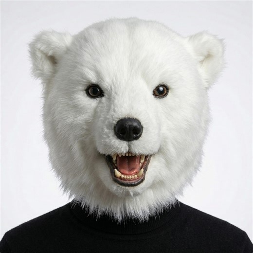 Polar Bear Mask, Realistic Bear Mask, Animal Mask, Halloween Mask, Cosplay Mask, Scary Bear Mask, Full Head Mask - Etsy
