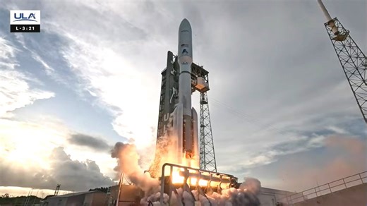 ULA rocket launch with Amazon's Project Kuiper satellites