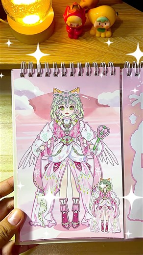 ✨ Beautiful Angel Paperdoll Dress up Stickerbook #toys #sticker #shorts