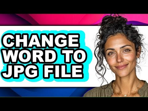 How to Change Word to Jpg File (easy Method)