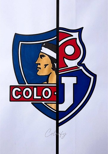 Colo Colo or Universidad de Chile? #colocolo #udechile #universidad #chile #futbol #futebol #asmr #football #satisfying #dibujo #universidaddechile