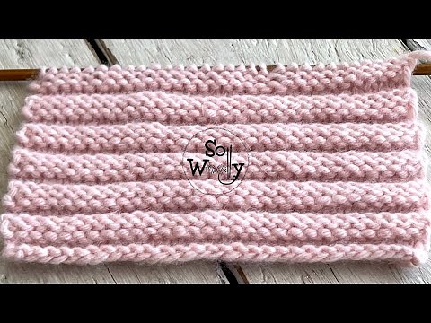 How to knit the Horizontal Welts stitch: A reversible knit & purl pattern, ideal for hats -So Woolly