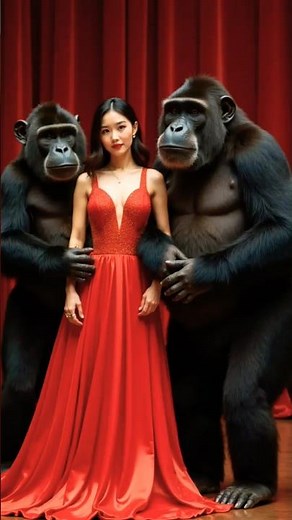 "Woman and Monkey Show Off Their Moves"