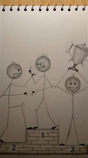 Easy Stickman Drawing.#youtube #shorts #stickman