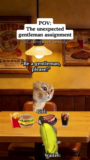 Cat meme Comedy😺The unexpected gentleman assignment #cat #shorts #funny cat videos