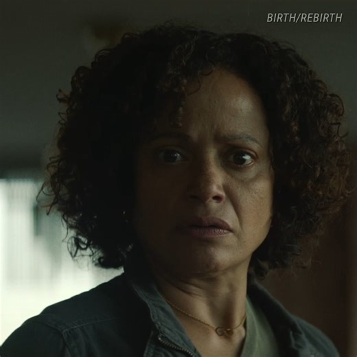 She looks like she just saw a ghost ...or worse. 😨 Stream BIRTH/REBIRTH and experience the twisted tale. | Shudder