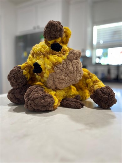 Jumbo Un-stuffie Giraffe - Hand Knit Snuggler - Etsy