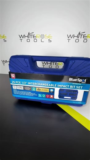 🧰💥 BlueSpot Impact Bit Set – 1/2” Drive (25 Piece) A heavy-duty impact bit set covering all the most-used hex, Torx and spline sizes — perfect for workshop and garage jobs. Built from tough S2 steel and ready to handle ratchets, breaker bars and air tools. ✅ 25-piece impact bit set ✅ Manufactured from S2 steel for strength & durability ✅ Black phosphate finish for corrosion protection ✅ Chrome molybdenum 1/2” drive adaptor ✅ Suitable for ratchets, breaker bars & air tools ✅ Includes carry case