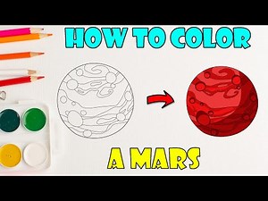 How To Color A Mars Planet | Easy Coloring Guide for Kids