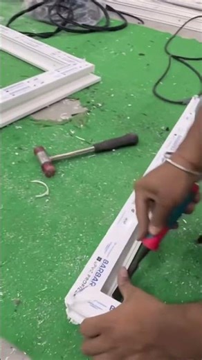 How uPVC Corners Are Welded & Cleaned 😱 Smooth Finish | Factory Process #shorts