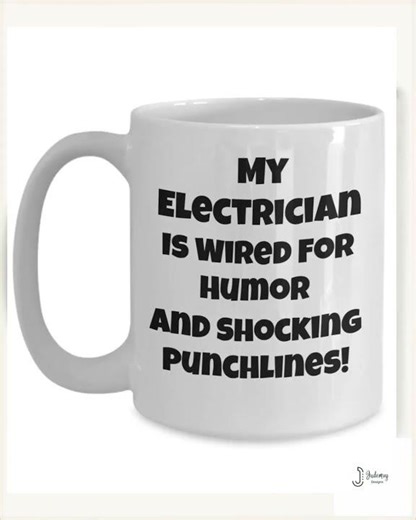 Funny Electrician Coffee Mug: Wired for Humor Gift