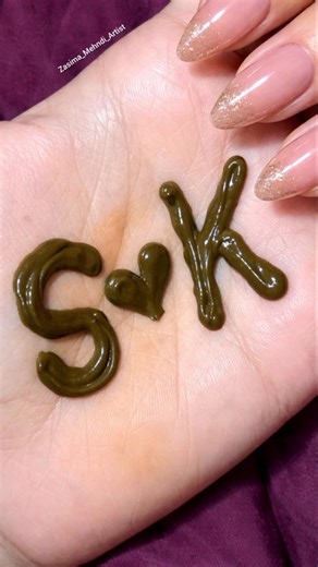 S❤️K lovely couple letter tattoo Mehndi Design 🤩❤️ #shorts #viralvideo #trending #mehndi