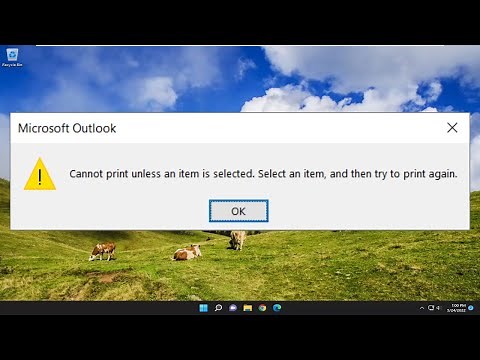 Outlook Cannot Print Unless an Item Is Selected (Solved)
