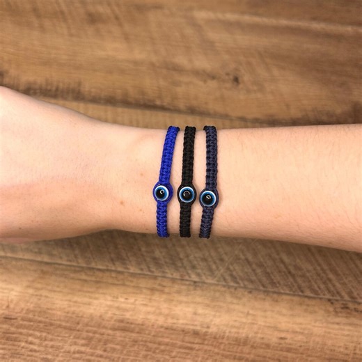 Macrame Evil Eye Bracelet, Evil Eye Bracelet, Macrame Bracelet, Evil Eye Jewellery, Adjustable Bracelet - Etsy