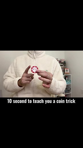 10 second to teach you a coin trick#fyp #magician #magictricks