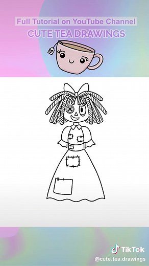 How To Draw Ragatha from The Amazing Digital Circus. Full tutorial on my YouTube channel. #ragatha #ragathadigitalcircus #ragathatheamazingdigitalcircus #digitalcircus #theamazingdigitalcircus #howtodraw #drawingtutorial