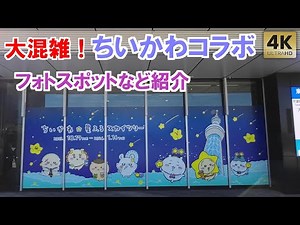 大混雑！東京スカイツリー ちいかわコラボ！フォトスポットなど紹介 夜はライトアップも 東京ソラマチ 星ふるスカイツリー スタンプラリー TokyoSkytree Soramachi Chiikawa