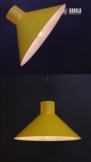 Horizon Cone Pendant Light | Bold Yellow Minimalist Lighting for Modern Homes 💡✨