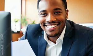 Head and shoulders video of a friendly insurance agent in a modern office explaining insurance options