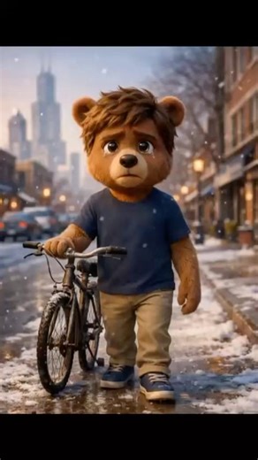 Ballu's Frozen Wish 🐻❄️ #shorts #sad #animation #cartoon #movie #cute