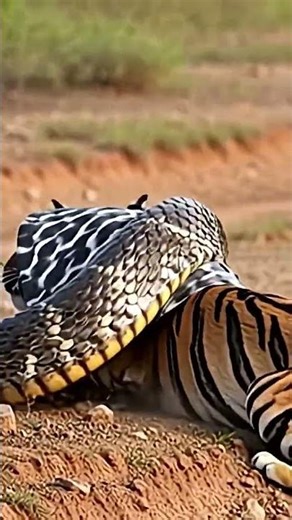 #Wildlife #King Cobra snake #largest king cobra snake attack tiger #animal Planet