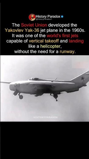 The Soviet Jet That Didn't Need a Runway: Yak-36 #shorts