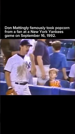 Don Mattingly Eats a Fan’s Popcorn 😂 | Yankees 1992