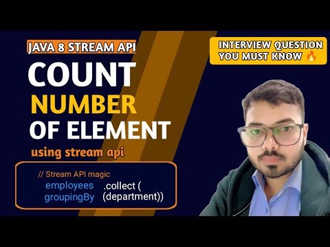 Count Number of Elements in a List using Java Stream API | Java Coding Interview Question