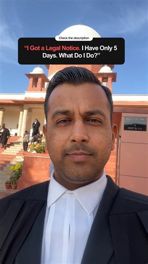 Amish Aggarwala on Instagram: "This question creates unnecessary panic. Let me clarify something very important. If a legal notice says *“reply within 5 days or we will file a case”*, missing that deadline does NOT automatically mean you lose the case. Courts do not assume: > “He didn’t reply, so he must be guilty.” > In reality, what usually happens is this: - The plaintiff files the case - They mention: *“A legal notice was sent, but no reply was received”* - The defendant simply states: *“I n