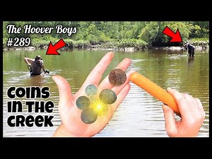Treasure Hunters FOUND OLD COINS Metal Detecting a Creek!