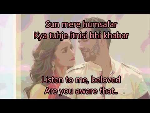 Humsafar Lyrics with English Translation | Full Song | Badrinath Ki Dulhania (2017) | Akhil Sachdeva