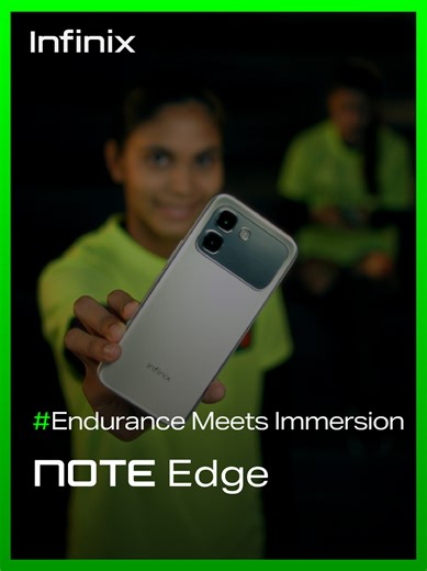 Endurance and immersion never fail with Infinix #NOTEEdge. #InfinixNOTEEdge#WhereEleganceMeetsPower#BDWomenFootball